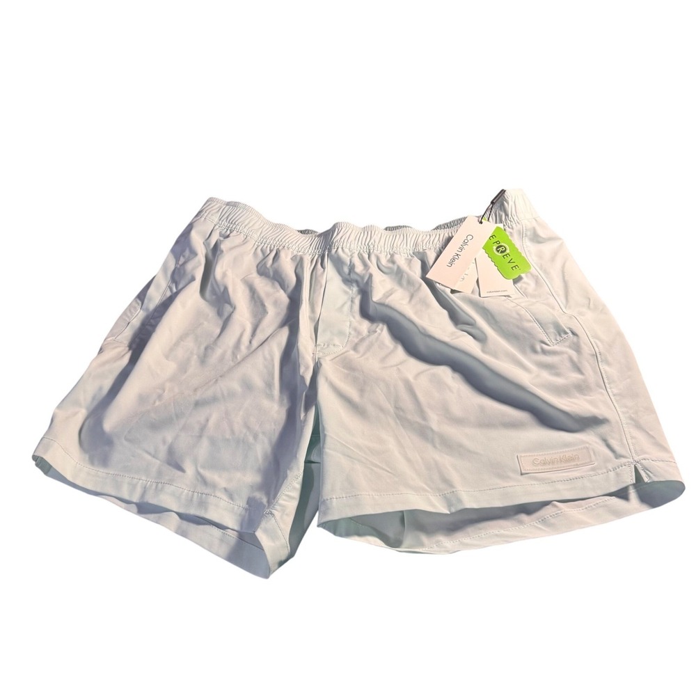 Calvin Klein Women's XL Light Blue Recycled Blend Stretch Shorts NWT